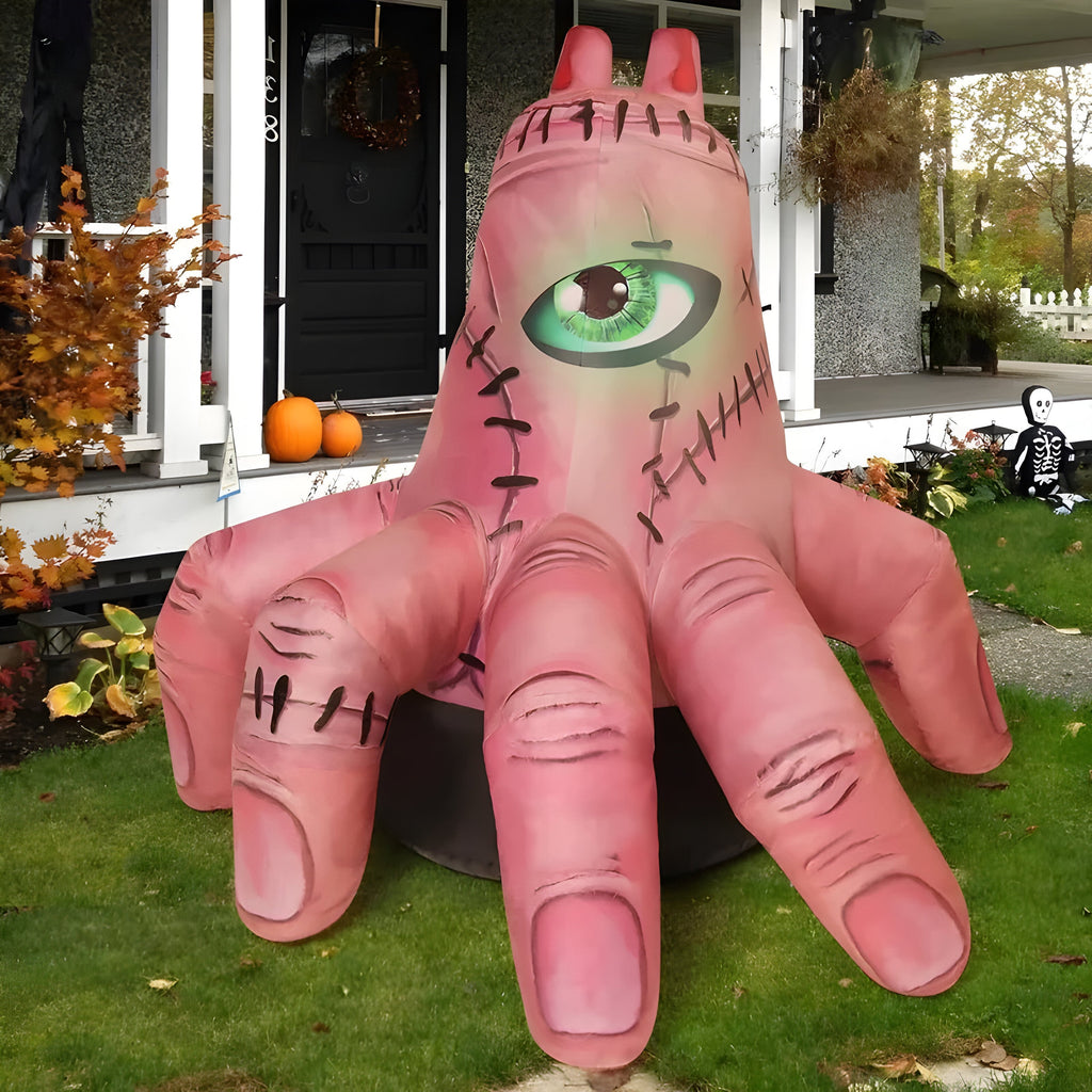 Oppustelig Halloween Spøgelseshånd | LED-Belysning & Oppusteligt Design | Havedekoration Til Halloween, Fester & Sæsonudsmykning | Vanero