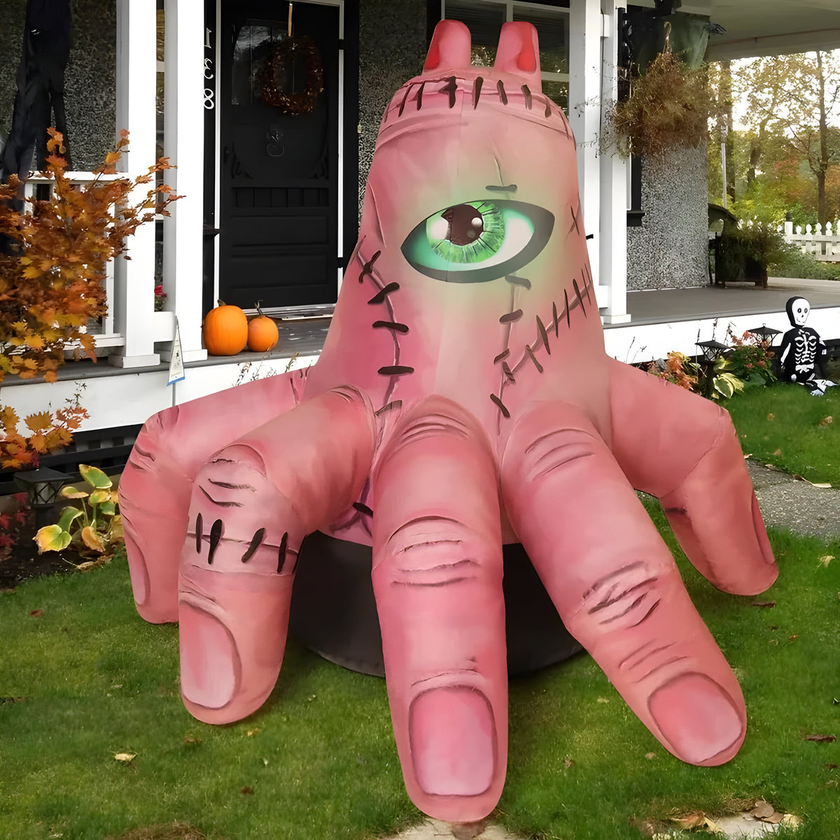Oppustelig Halloween Spøgelseshånd | LED-Belysning & Oppusteligt Design | Havedekoration Til Halloween, Fester & Sæsonudsmykning | Vanero