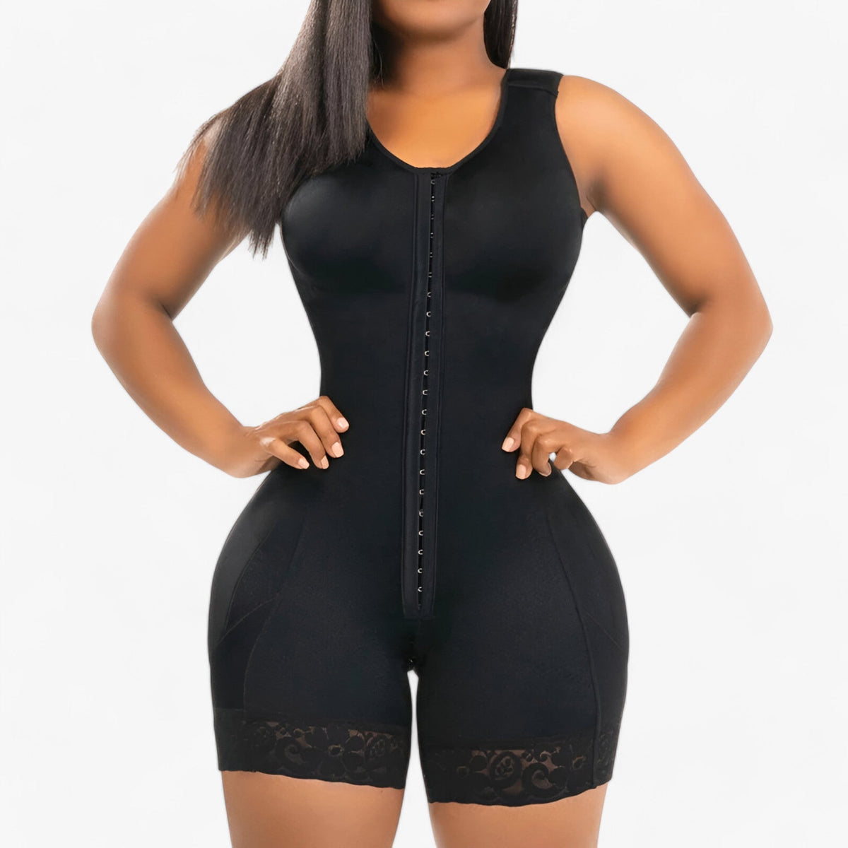 Shapewear-Bodysuit Til Dame | Kompressionspaneler & Korset-Inspireret Design | Sort Baselayer Til Hverdagsbrug | Vanero