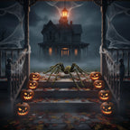 Kæmpe Halloween Edderkop | 125 cm Design Med Fleksible Ben | Stor Hængende & Fritstående Dekoration Til Inde- & Udendørs Brug | Vanero