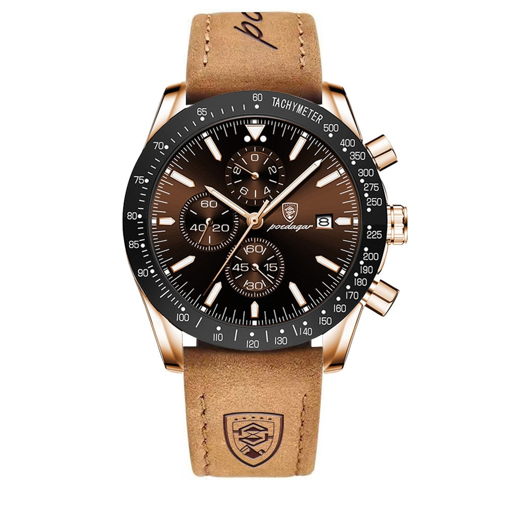 Herreur Quartz Urværk | Chronograph Urskive & Datovisning | Hverdagsbrug & Businessbeklædning | Vanero