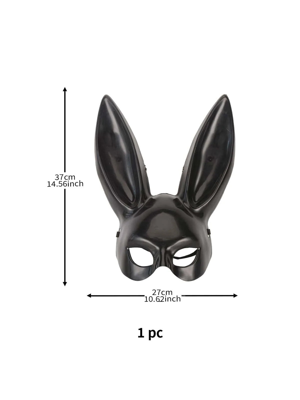 Kanin Cosplay Maske | Justerbar Rem & Design Med Lange Ører | Let Kostumetilbehør Til Halloween & Temafester | Vanero
