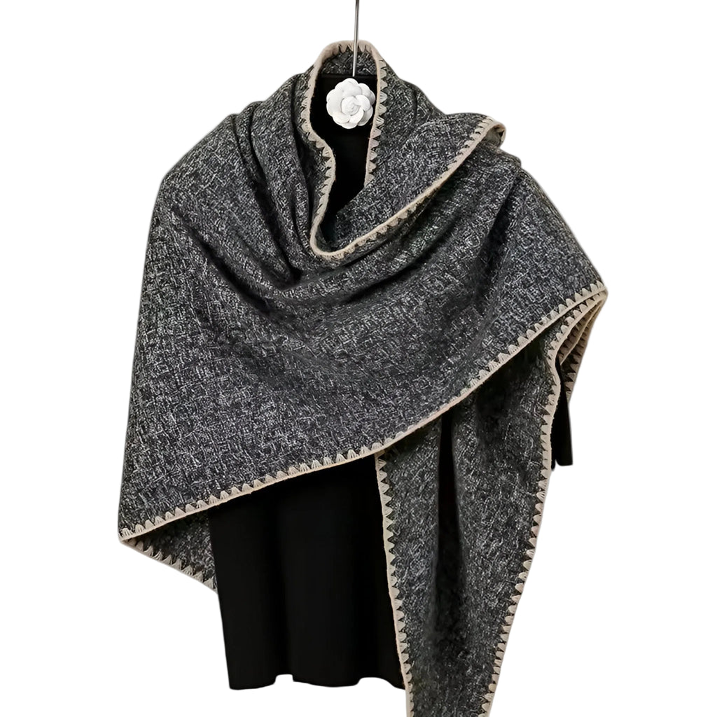 Dame Pashmina Trekanttørklæde | Ensfarvet Design & 200 × 95 cm | Let Sjal Til Efterår, Vinter & Lag-På-Lag | Vanero