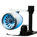 Luftfugter | Turbo Ventilator Luftfugter Med RGB-Lys Og Genopladelig Mulighed | Bordmodel Til Indendørs Brug | Vanero