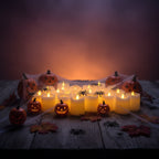 Flammeløse LED Fyrfadslys | Varm Hvid Batteridrevet Belysning | 24-Stk Dekorationssæt Til Bryllup, Halloween & Jul | Vanero