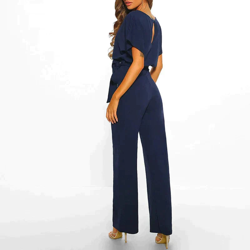 Dame Jumpsuit Bomuld Polyesterblanding | Slim Fit Jumpsuit | Justerbar Talje Til Hverdagsbrug & Aftenbrug | Vanero