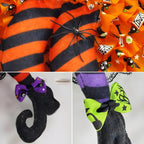 Halloween Heksekrans | Lilla Hængende Ben-Design | Sæsondekoration Til Døre, Indgange, Verandaer & Halloween-Fester | Vanero