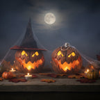 LED Græskarlampe | Batteridrevet Justerbar Flammeeffekt | Varm Halloween-Belysning Til Borde & Sæsondekoration | Vanero