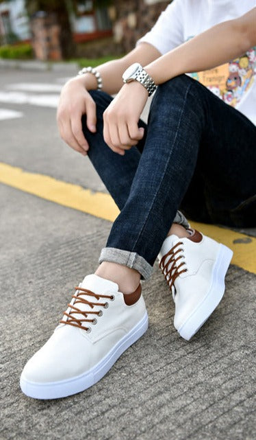 Herre Canvas Sneakers Lav Profil Design | Snørelukket Fritidsfodtøj | Gummisål Til Hverdag & Fritidsbrug | Vanero