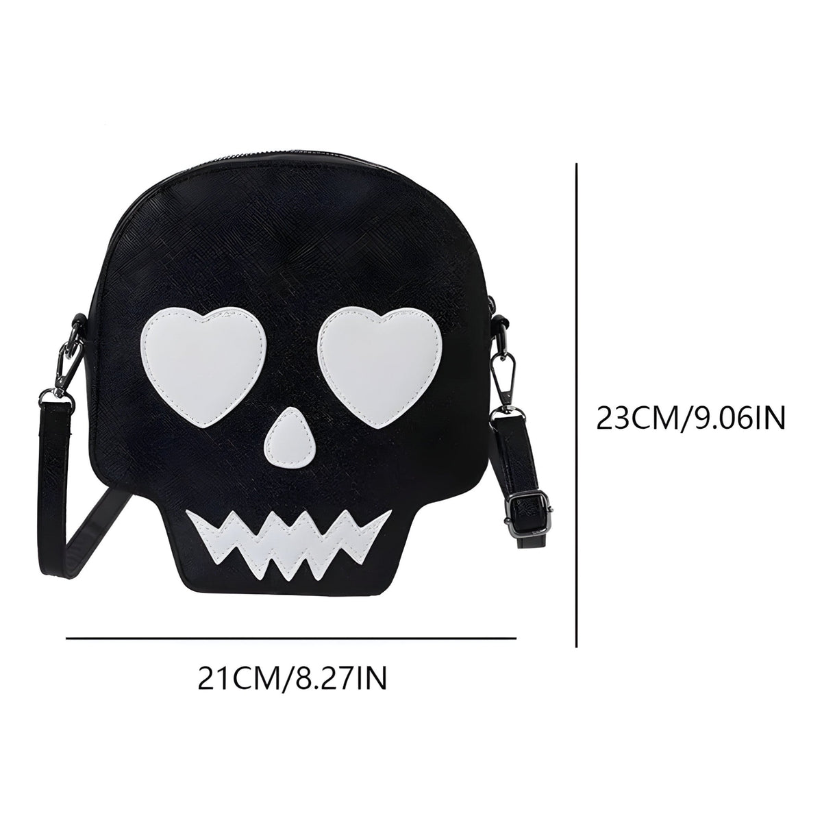 Spøgelse Crossbody Taske i PU | Justerbar Skulderrem | Halloween-Inspireret Håndtaske Til Casual & Kostumebrug | Vanero