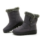 Dame Pelsforede Sneboots | Slip-On Design & Varm Foring | Vinterstøvler Til Hverdagsbrug Udendørs i Koldt Vejr | Vanero