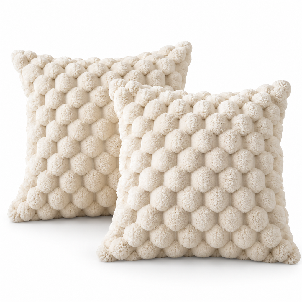 Tekstureret Pudebetræk | Bomuld & Polyester | Mønstret Design Til Sofa & Soveværelse | Vanero