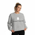 Dame Halloween Sweatshirt Bomuldsblanding | Spøgelsesmotiv & Løs Pasform | Rundhalset Pullover Til Hverdagsbrug | Vanero