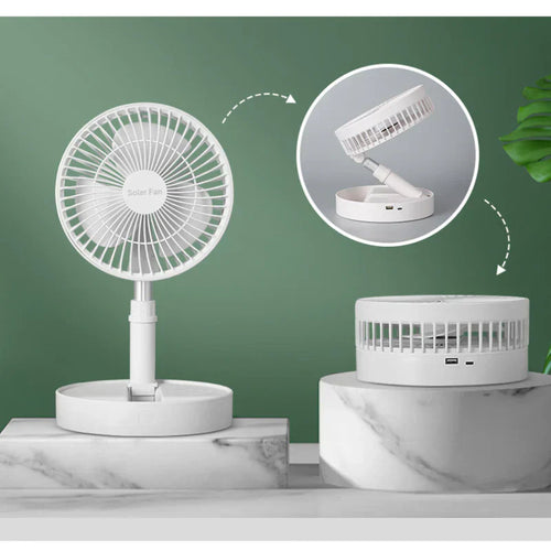 Bærbar Ventilator | Genopladelig Foldbar USB Ventilator Med Højdejustering | Hjem Og Rejser | Vanero