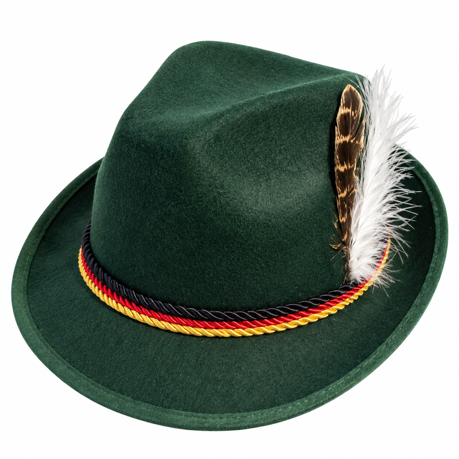 Unisex Oktoberfesthat | Polyester Med Traditionelle Dekorative Detaljer | One Size Festhat Til Oktoberfest & Temafester | Vanero