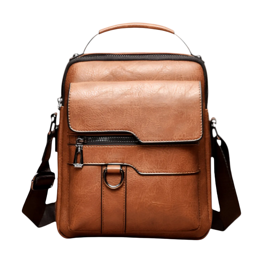 Herre Skuldertaske Med Flere Lommer | Justerbar Rem & Lynlåslukning | Kompakt Crossbody Taske Til Hverdag, Arbejde & Rejser | Vanero