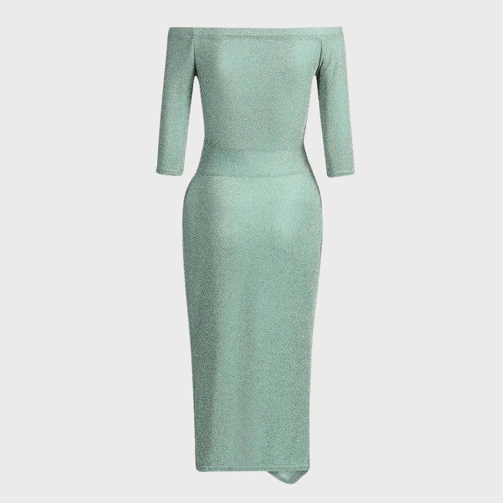 Vilja Glittertekstil | Slim Fit Festkjole | Skinnende Overflade til Arrangementer & Særlige Anledninger | Vanero