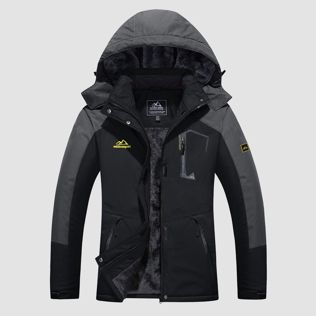 Char Polyester Med Fleecefor | Komfortabel Pasform Vinterjakke | Vandafvisende Hættedesign til Vintersport & Udendørs Brug | Vanero