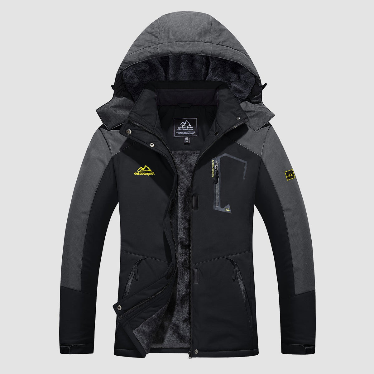 Char Polyester Med Fleecefor | Komfortabel Pasform Vinterjakke | Vandafvisende Hættedesign til Vintersport & Udendørs Brug | Vanero