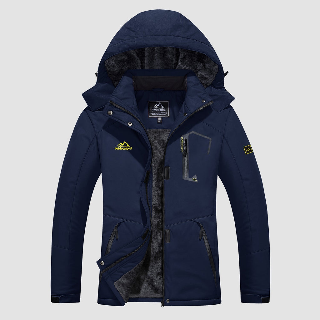 Char Polyester Med Fleecefor | Komfortabel Pasform Vinterjakke | Vandafvisende Hættedesign til Vintersport & Udendørs Brug | Vanero
