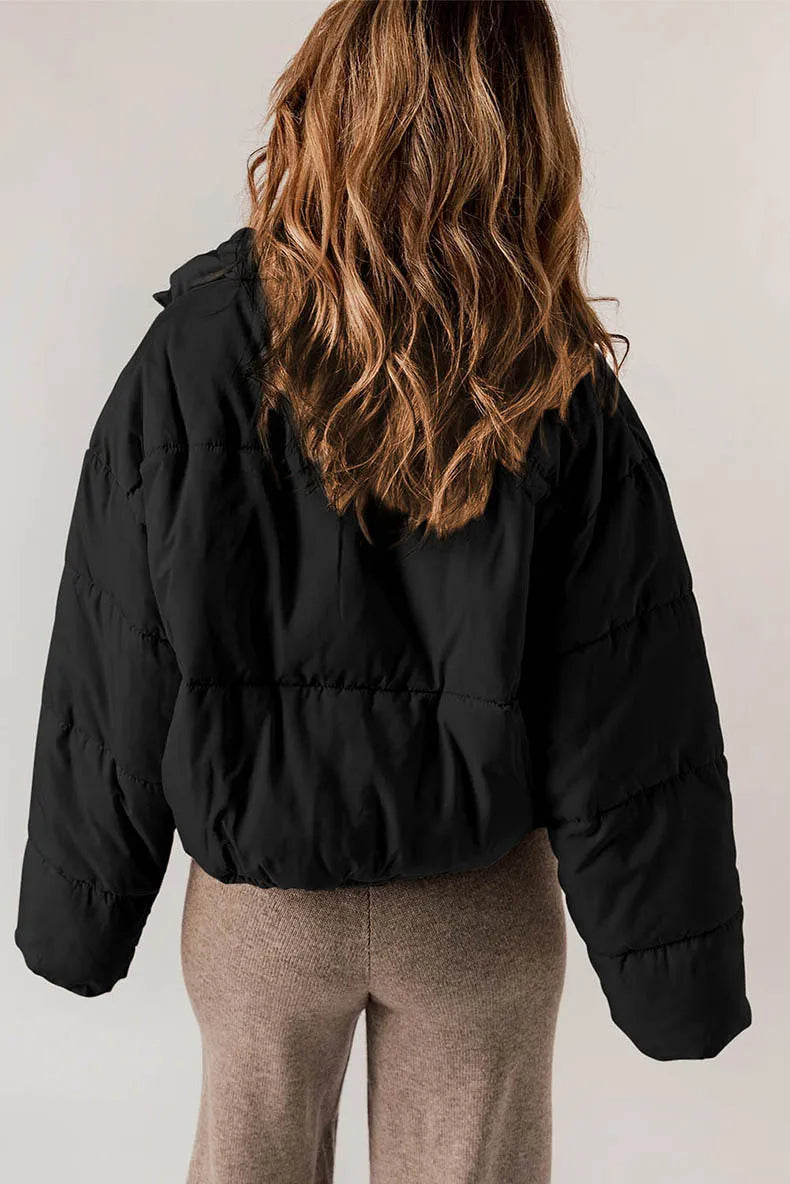Anne Polyester Konstruktion | Regular Fit Pufferjakke | Opretstående Krave til Vinterbrug & Hverdagsbrug | Vanero