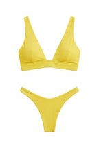 Dame Trekantsbikini | Høj Benskæring Todelt Badetøj | Brede Stropper Med Hurtigtørrende Materiale | Vanero