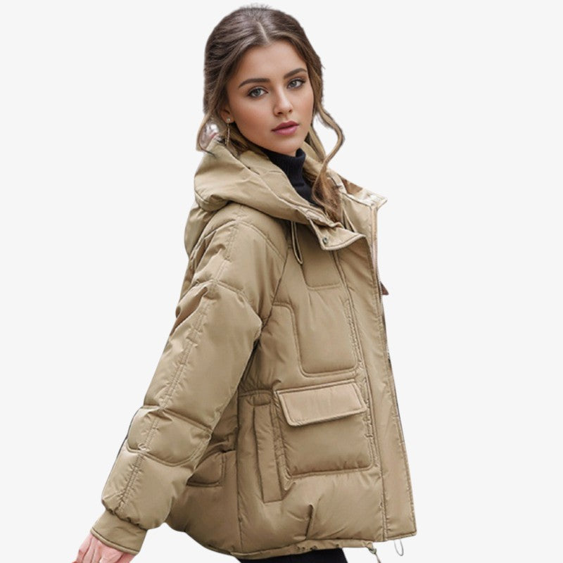 Pufferjakke Til Dame | Polyester Med Oversized Pasform & Store Forlommer | Hætte & Justerbar Snøre I Bundkanten Til Lagdeling | Vanero