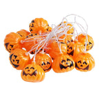 Halloween Lyskæde | Græskar- & Spøgelsesformede Dekorationslys | Til Indendørs & Udendørs Udsmykning | Vanero