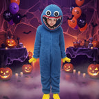 Monster Heldragt Med Hætte | Ét-Styks Design & Pelseffekt | Heldækkende Kostume Til Halloween, Karneval & Temafester | Vanero
