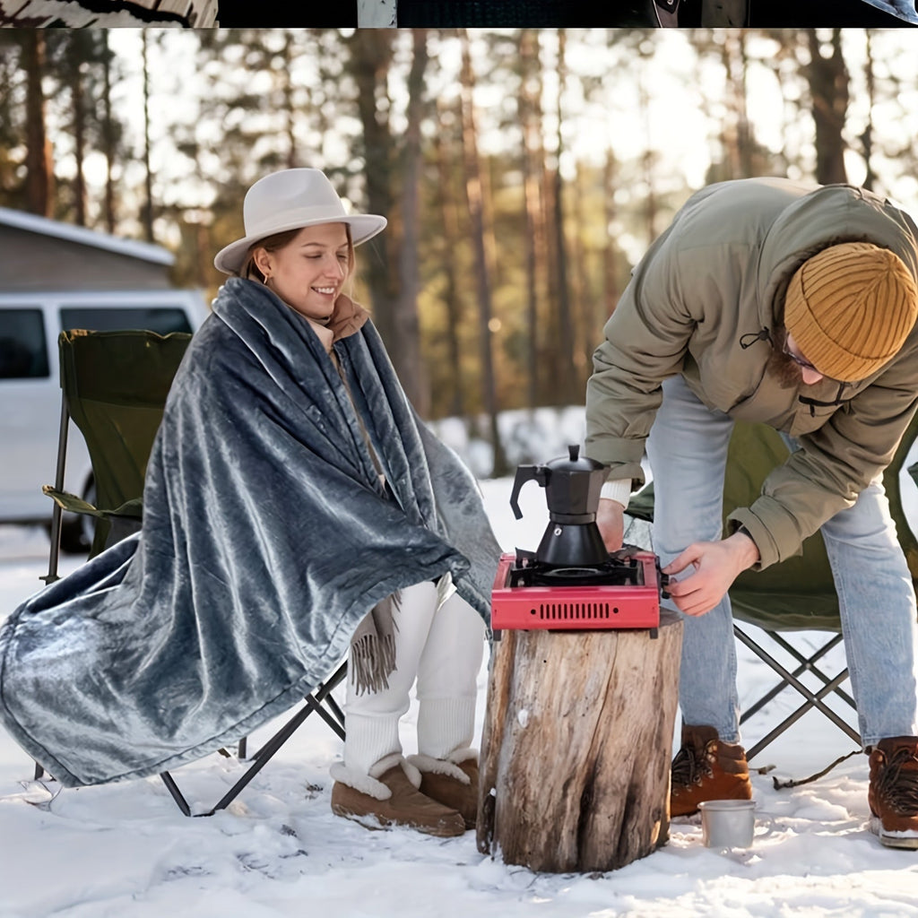 12V Elektrisk Varmetæppe | Polyesterflannel & Overophedningsbeskyttelse | 72W Biltæppe Til Bil, Lastbil, SUV & Campingvogn | Vanero