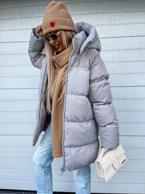 Anett Polyester Konstruktion | Regular Fit Vinterjakke | Høj Krave & Foret Design til Kølige Temperaturer & Daglig Brug | Vanero