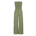Dame Bandeau Jumpsuit | Ærmeløs Jumpsuit Med Brede Ben I Bomuldsblanding | Sommer Og Festbrug | Vanero