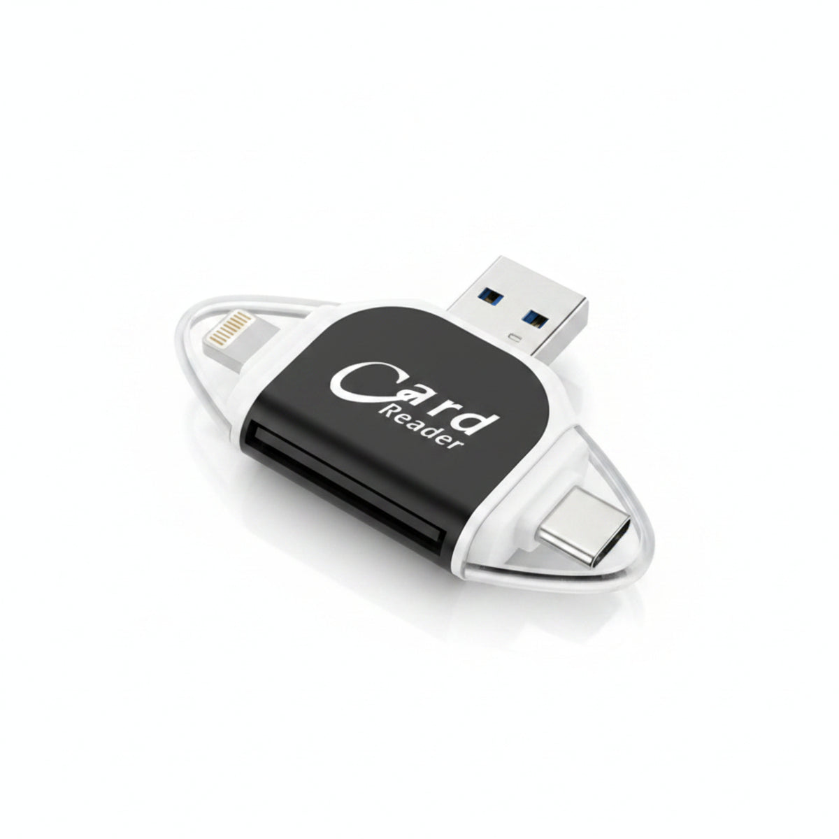 4-i-1 Hukommelseskortlæser | SD, SDHC, SDXC & MicroSD Understøttelse | Kompakt USB-Kortadapter Til Filadgang & Dataoverførsel | Vanero