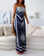 Dame Sæt Let Tekstilmateriale | Afslappet Pasform Bluse & Wide Leg Bukser | Til Hverdagsbrug & Fritid | Vanero