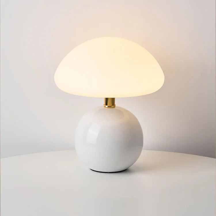 Champignon Bordlampe Med Justerbare LED Lysfarver | Bordlampe I Keramik Og PVC Til Indendørs Belysning | Vanero