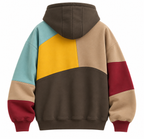 Herre Color Block Hoodie | Hætte Med Snøre & Kængurulomme | Langærmet Patchwork Pullover Til Hverdag & Streetwear | Vanero