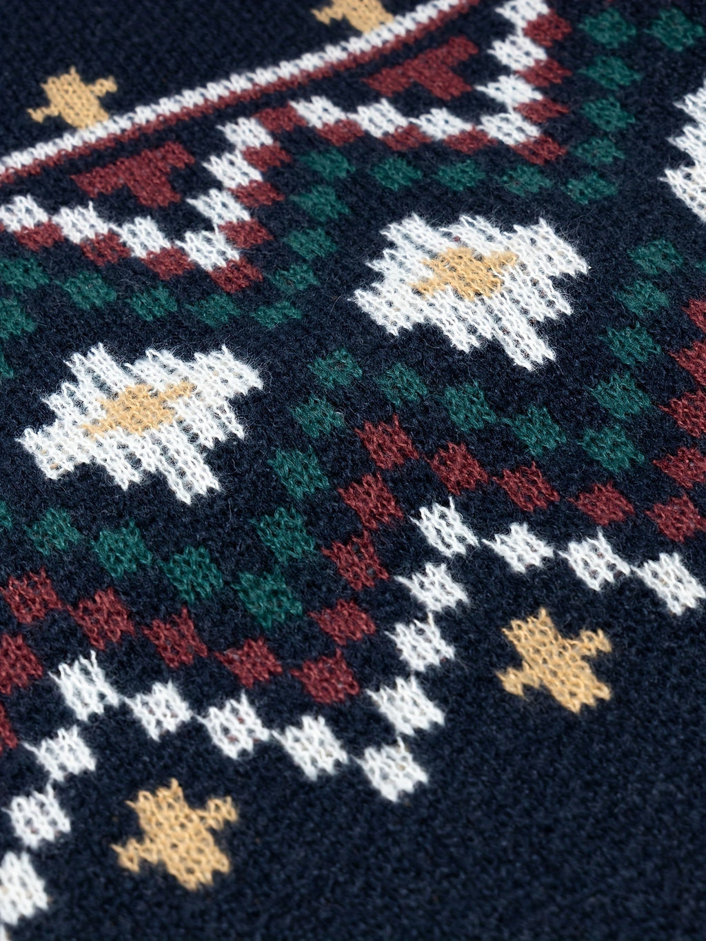 Strikpullover Til Herre | Nordisk Inspireret Jacquard Med Rombe- & Zigzagmønster | Løs Pasform, Rund Hals & Ribbede Manchetter | Vanero