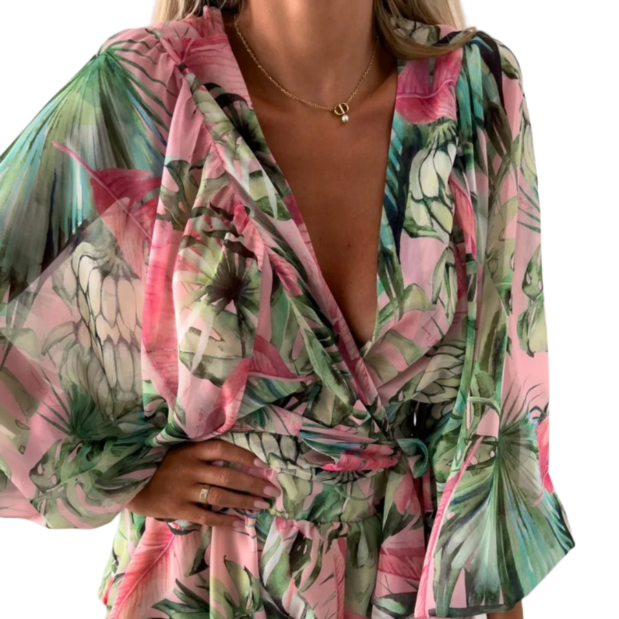 Dame Jumpsuit Polyester | Afslappet Pasform Jumpsuit | Let Sommerstil til Fritids- og Feriebrug | Vanero