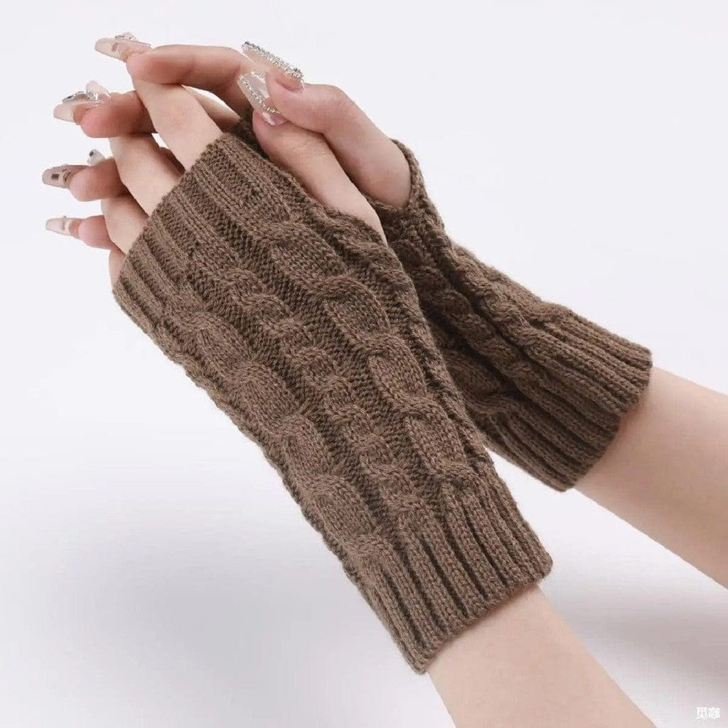 Fingerløse Strikhandsker | 100% Akryl & Strækbar Konstruktion | Unisex One Size Med Hånd- & Håndledsdækning | Vanero