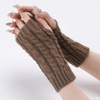 Fingerløse Strikhandsker | 100% Akryl & Strækbar Konstruktion | Unisex One Size Med Hånd- & Håndledsdækning | Vanero