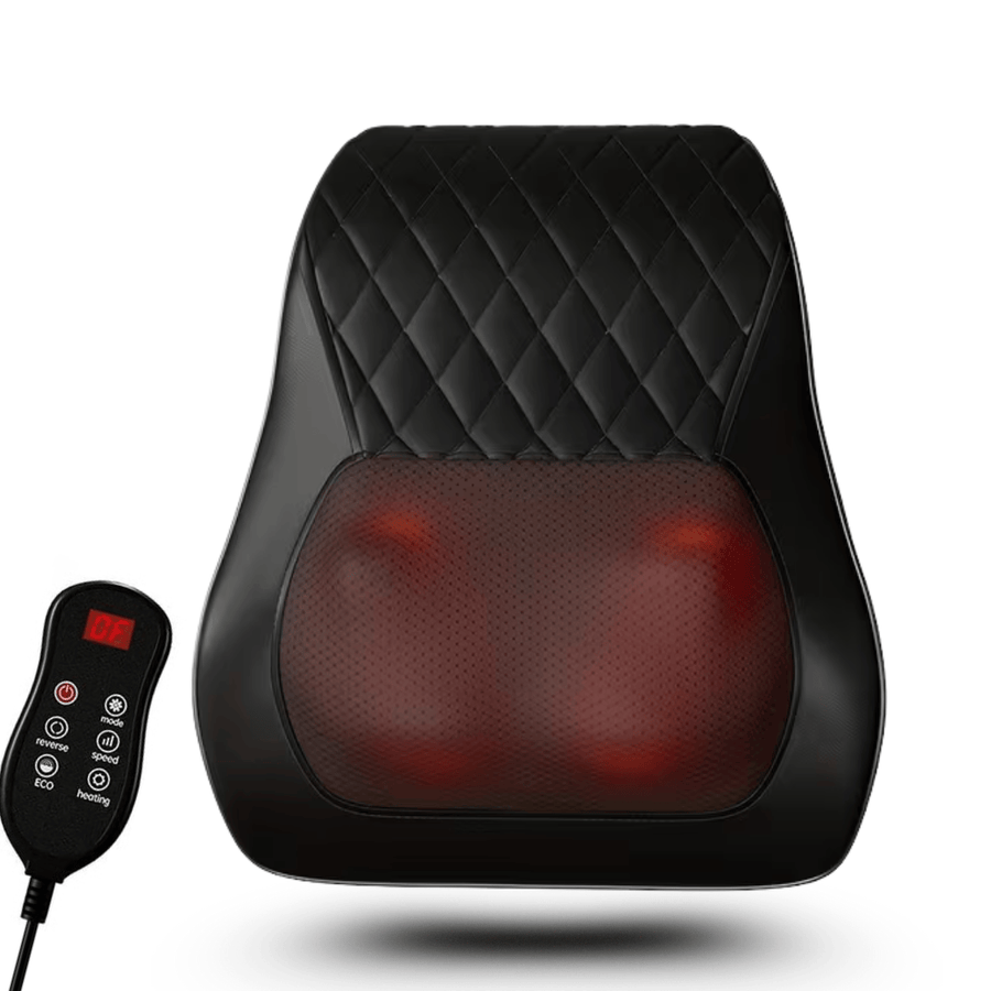 Trådløs Massagepude | Roterende Knetknuder & Flere Intensitetsniveauer | USB-Opladning Med 2000 mAh Batteri | Vanero