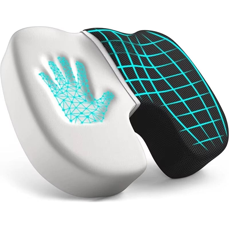 Memory Foam Sædepudesæt | Velourbetræk & Elastiske Remme | Sæde- & Rygpuder Til Kontor, Hjem & Rejsesæder | Vanero