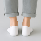 Hvide Ankelstrømper 10-Pak | Bomuldsblanding Med Elastan | Lavskårne Unisex-Strømper I One Size EU 36–42 | Vanero