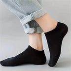 Sorte Ankelstrømper 10-Pak | 80% Bomuld Med Polyester & Elastan | Lavskårne Unisex-Strømper I Størrelse 38–41 | Vanero