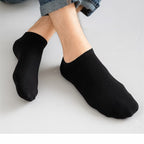 Sorte Ankelstrømper 10-Pak | 80% Bomuld Med Polyester & Elastan | Lavskårne Unisex-Strømper I Størrelse 38–41 | Vanero