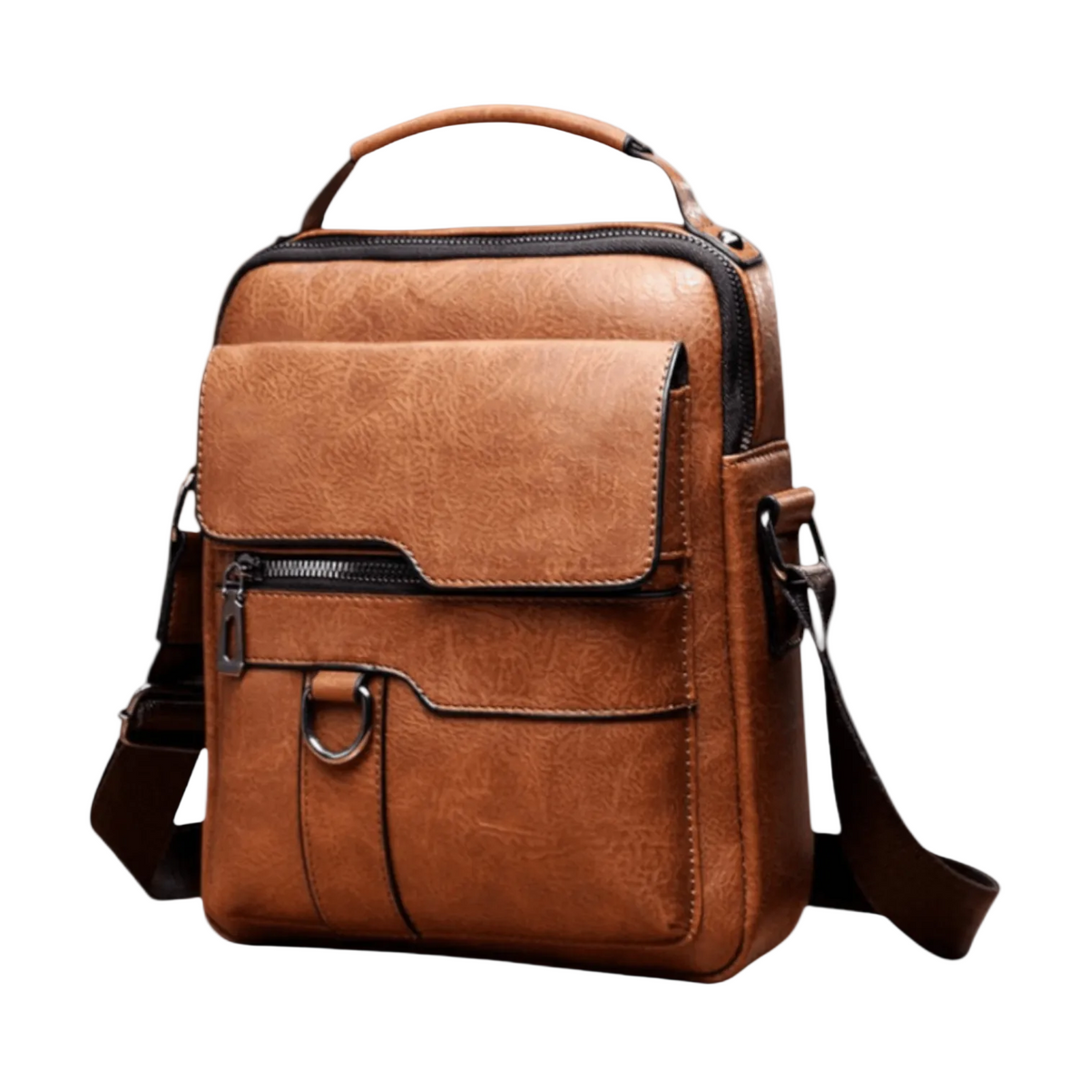 Herre Skuldertaske Med Flere Lommer | Justerbar Rem & Lynlåslukning | Kompakt Crossbody Taske Til Hverdag, Arbejde & Rejser | Vanero