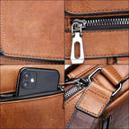 Herre Skuldertaske Med Flere Lommer | Justerbar Rem & Lynlåslukning | Kompakt Crossbody Taske Til Hverdag, Arbejde & Rejser | Vanero