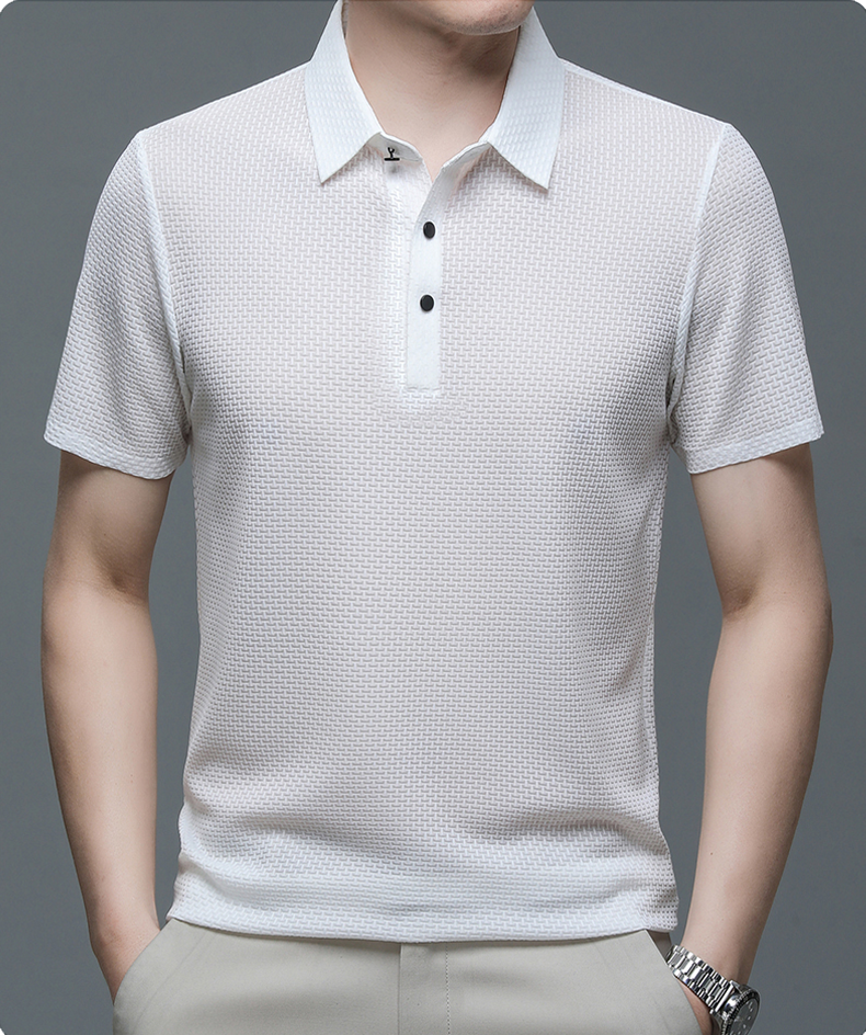 Herre Poloshirt Mesh-Stof | Regular Fit Poloshirt | Hurtigtørrende Design til Sommerbrug & Hverdagsbrug | Vanero