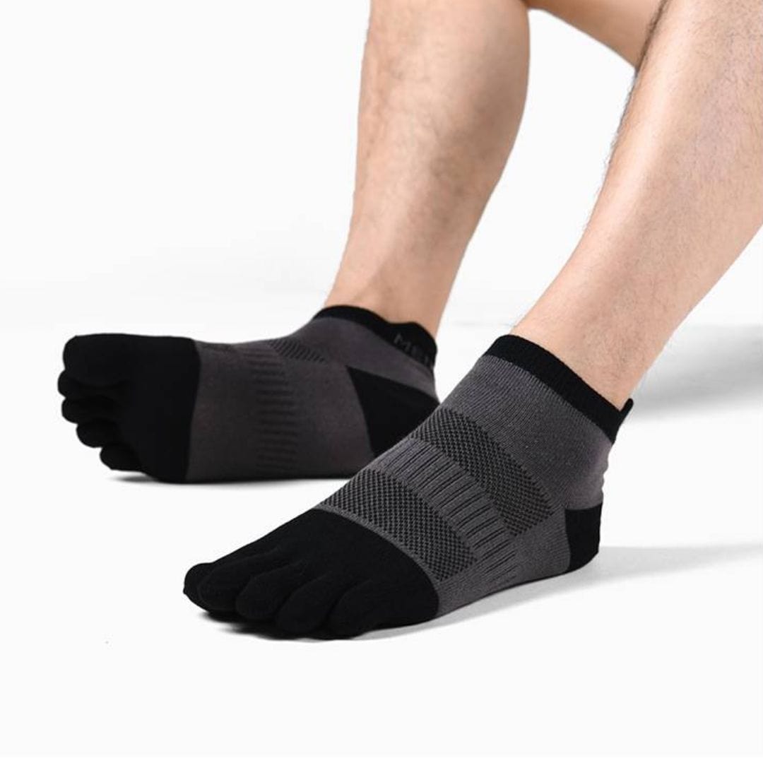 Barfodssokker Med Separate Tårum | Mesh & Elastisk Fiberblanding | Strækbare Unisex Tåstrømper Til Hverdagsbrug | Vanero