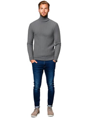 Striktrøje Strikblanding | Regular Fit Højhalset Striktrøje | Langærmet Design Til Hverdag & Arbejde | Vanero